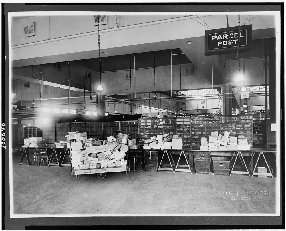 Parcels being prepared for shipping